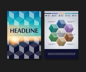 Checkered background flyer design template vector