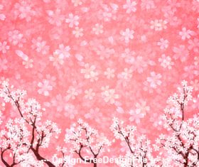 Cherry blossom background vector