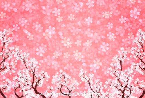 Cherry blossom background vector