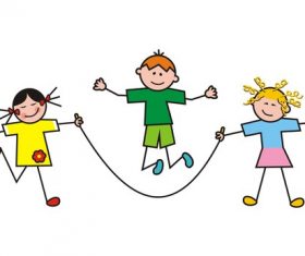 Children group sport vector