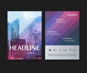 Color brochure design template vector