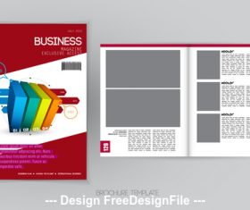 Color brochure template vector