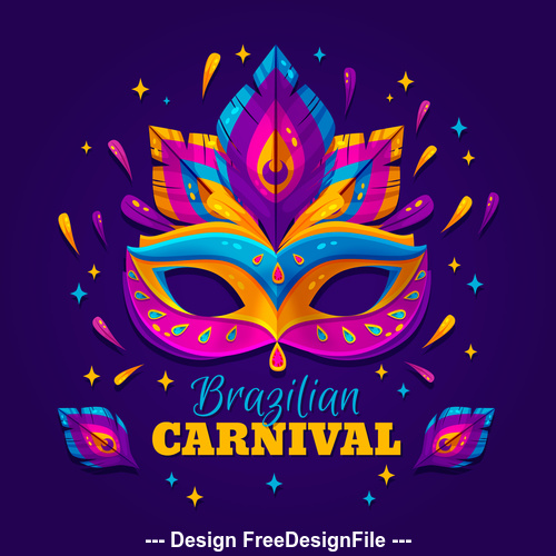 Colorful brazilian carnival vector
