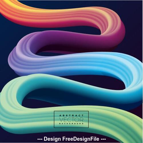 Colorful curve line Illustrations vector