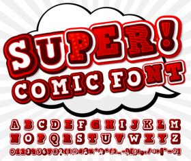 Comic font vector