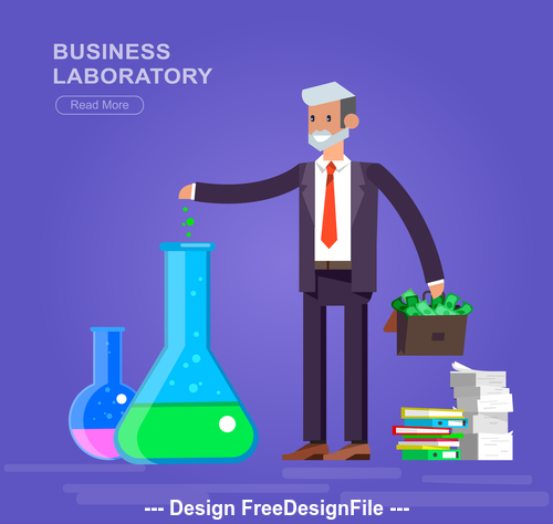 Commercial laboratory cartoon illustration vector