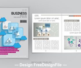 Content and cover business brochure vector
