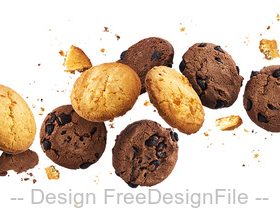 Cookies with white background vector