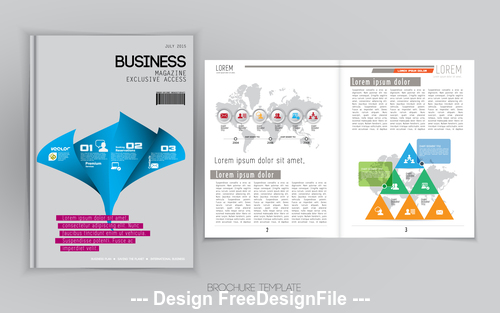 Cover business brochure vector