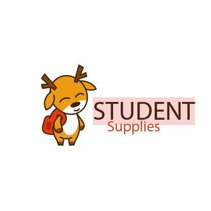 Cute deer mascot character logo vector