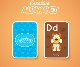 D letter word and picture vector