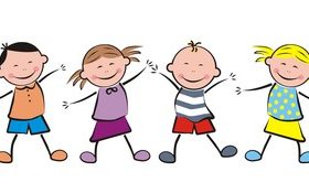 Dancing children vector