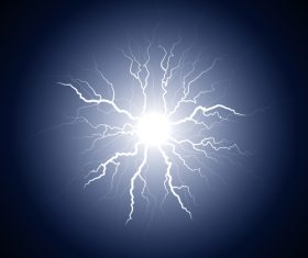 Dark blue lightning from the center vector