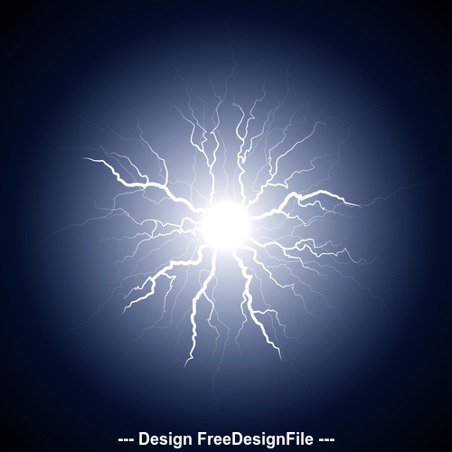 Dark blue lightning from the center vector free download