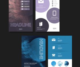 Dark flyer page design template vector