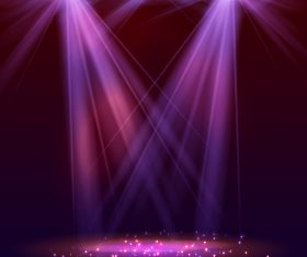 Dazzling spotlight on stage vector