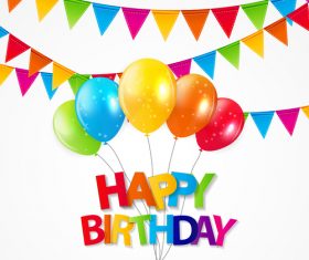 Decorative beautiful birthday card vector