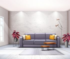 Decorative living room flower vector