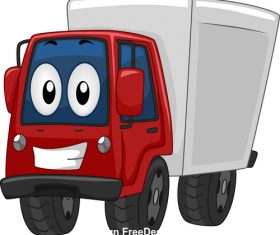 Delivery truck cartoon vector