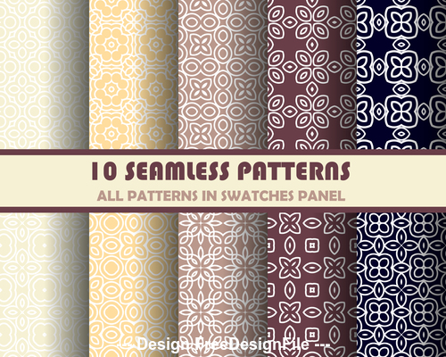 Different colors and geometric patterns vector