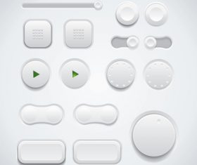 Different shape button design elements vector