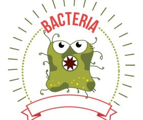 Different shaped bacteria icons vector