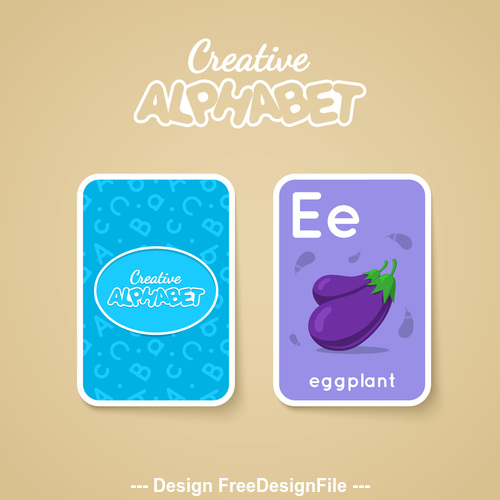 E letter word and picture vector