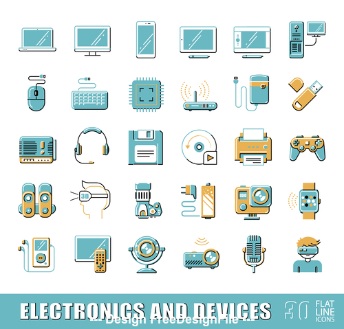 Electronic equipment icon vector