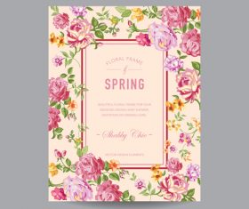 Elegant floral frame card vector