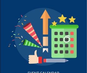 Event calendar elements vector