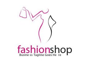 Fashion shop logo vector