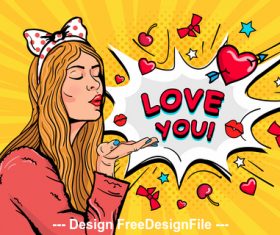 Female confession cartoon illustration vector