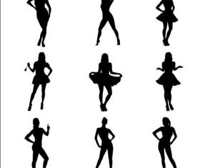 Female silhouette vector