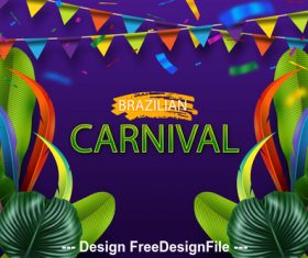Festive background Brazil carnival vector