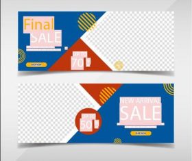 Final promotion banners template vector