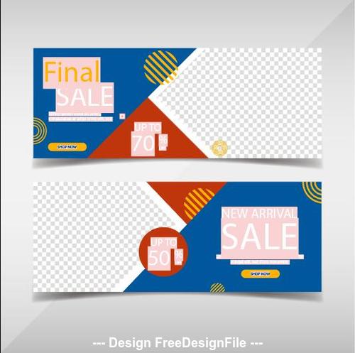 Final promotion banners template vector