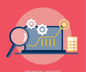 Financial analyst elements vector
