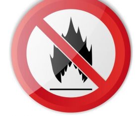 Fire prohibition sign vector