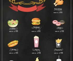 Flavor menu vector icons
