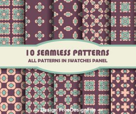Floral seamless pattern brown vector