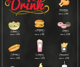 Food design vector icons