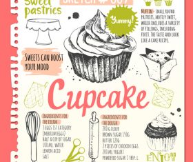 Food sketch illustration vector