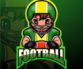 Football gaming mascot design vector