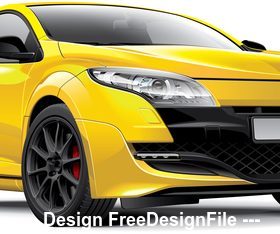 French hot hatch vector