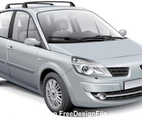 French silver MPV vector