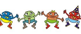 Frog group vector