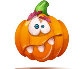 Funny cartoon pumpkin vector illustration