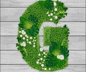 G floral letters vector