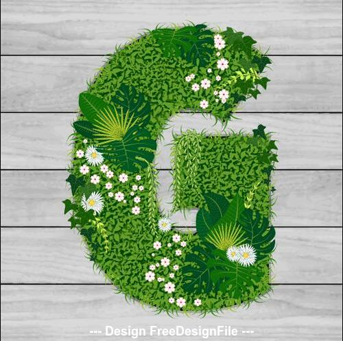 G floral letters vector