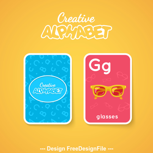 G letter word and picture vector